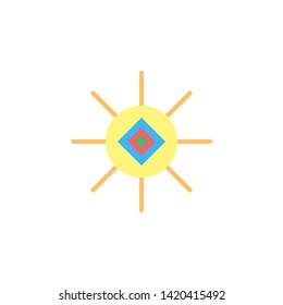 Sun color icon. Element of boho color icon. Premium quality graphic design icon. Signs and symbols collection icon for websites, web design, mobile app
