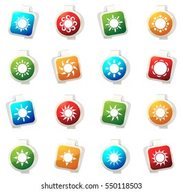 Sun color icon for web sites and user interfaces
