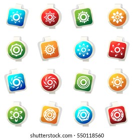 Sun color icon for web sites and user interfaces