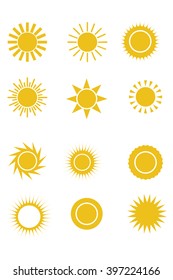 Sun Color Icons Set