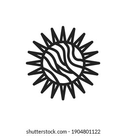 Sun color line icon. Pictogram for web page, mobile app, promo. Editable stroke.