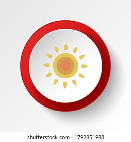 Sun colored button icon. Element of space illustration. Signs and symbols icon can be used for web, logo, mobile app, UI, UX