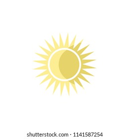 the sun colored icon. Element of summer pleasure icon for mobile concept and web apps. Cartoon style the sun colored icon can be used for web and mobile