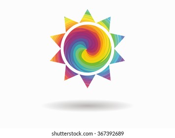 sun colorful icon
