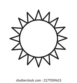 Sun Coloring Book Children Black White Stock Vector (Royalty Free ...