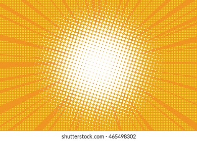 The sun comic book retro background pop art retro vector illustration