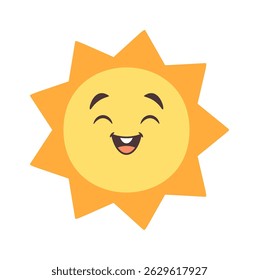 Desenho animado em quadrinhos de rosto de Sun