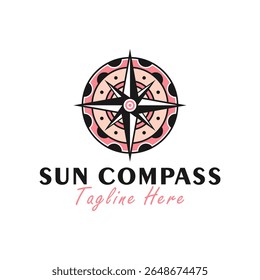sun compass industry logo design