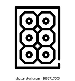 sun concentrator line icon vector. sun concentrator sign. isolated contour symbol black illustration