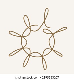Dibujo de línea continua de sol. Dibujo de una línea de fondo del vector de contorno de verano soleado. Ilustración gráfica Sunshine en un sencillo estilo mínimo.