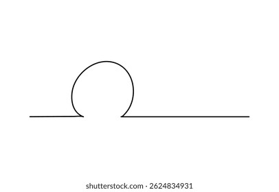 Sun continuous one line art drawing. Summer sun contour line sign. Vector illustration