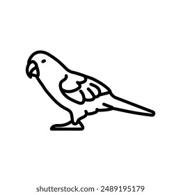 Sun Conure Outline Icon, Vector illustration