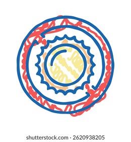 sun counterindication doodle icon sketch vector. sun counterindication sign. isolated symbol illustration