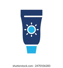 sun cream colored icon vector design good for website and mobile app