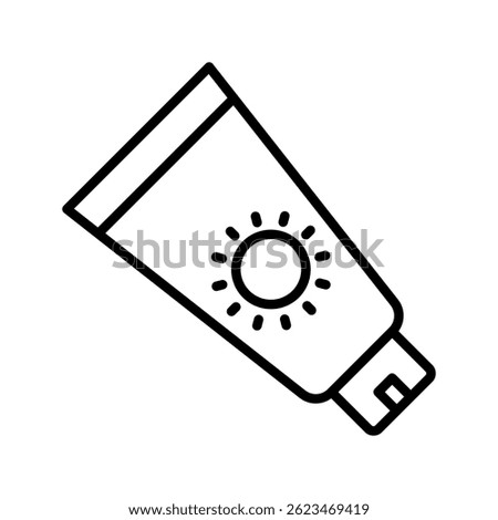 Sun cream icon design, cream for summer, suitable for use on the beach on a white background illustration