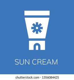  Sun cream icon. Editable  Sun cream icon for web or mobile.