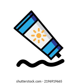 Sun cream icon. Great for beauty, health, vacation, social media etc