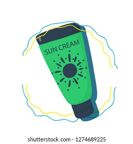 sun cream icon. icon for holiday sign