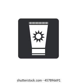 Sun Cream Icon. Sun protect vector flat icon