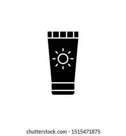 Sun cream icon. Simple glyph, flat vector of beauty icons for ui and ux, website or mobile application