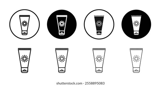 Sun cream icon Symbol mark in filled style