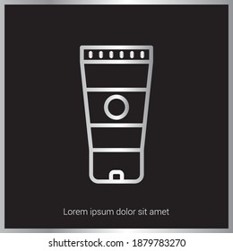 Vector de icono de crema solar. Icono de Salón de Belleza. Ilustración vectorial Eps10.