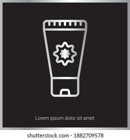Vector de icono de crema solar. Icono de Salón de Belleza. Ilustración vectorial Eps10.