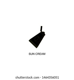sun cream icon vector black design