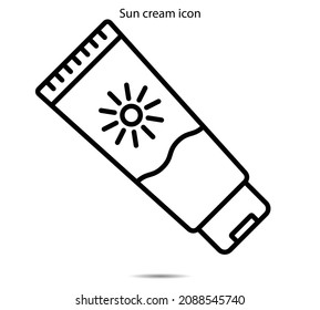 Sun cream icon vector illustration graphic on background