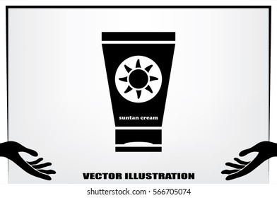 sun cream icon vector illustration.