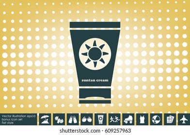sun cream icon vector illustration eps10.