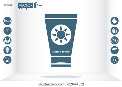 sun cream icon vector illustration eps10.