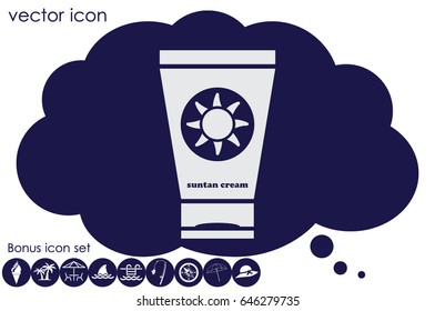 sun cream icon vector illustration eps10.