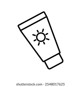 Sun cream icon web design in vector