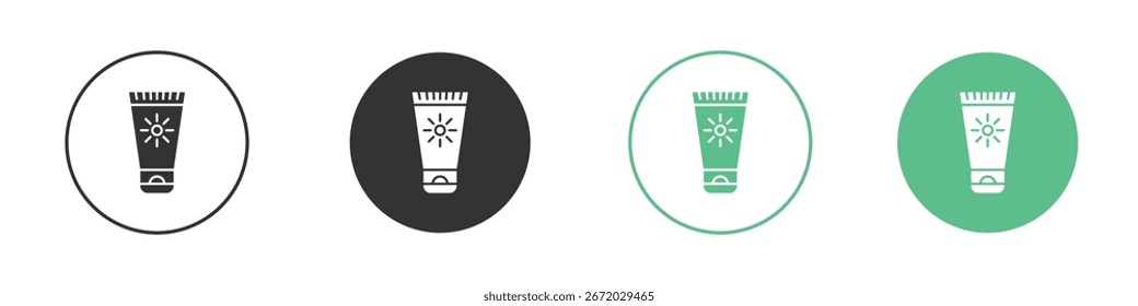 Sun cream icon for your website or app. eps10
