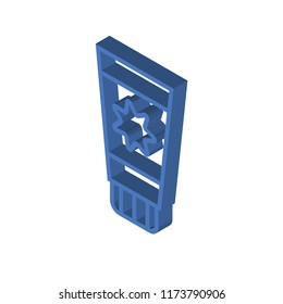 Sun cream isometric left top view 3D icon