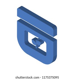 Sun cream isometric left top view 3D icon