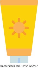 Sun cream single vector line icon