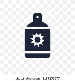 Sun cream transparent icon. Sun cream symbol design from Summer collection. Simple element vector illustration on transparent background.