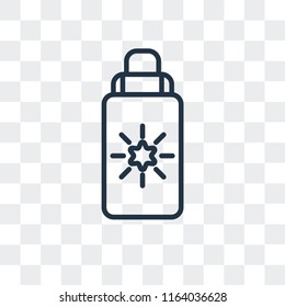 Sun cream vector icon isolated on transparent background, Sun cream logo concept