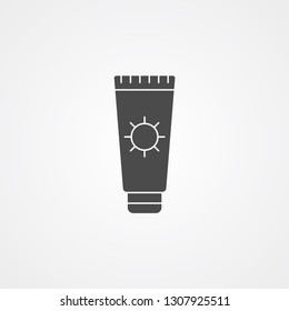 Sun cream vector icon sign symbol