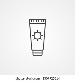 Sun cream vector icon sign symbol
