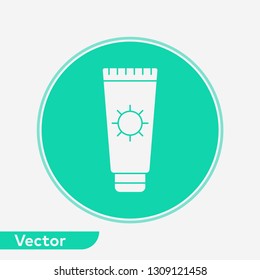 Sun cream vector icon sign symbol