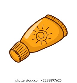sun cream vector. summertime element design