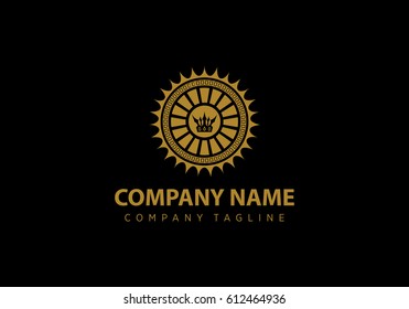 Sun Crown Logo Design