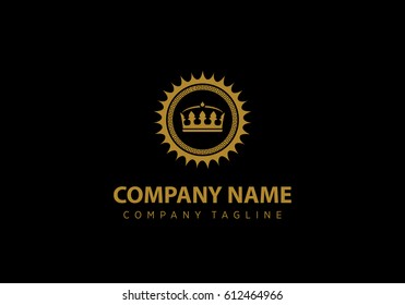 Sun Crown Logo Design