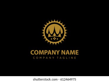 Sun Crown Logo Design