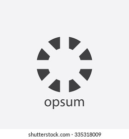 sun cut identity template icon design element