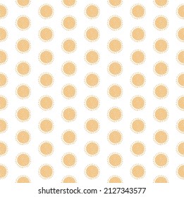 Sun cute childish simple seamless vector pattern