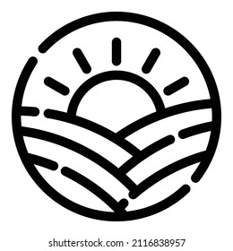 Sun Day Flat Icon Isolated On White Background